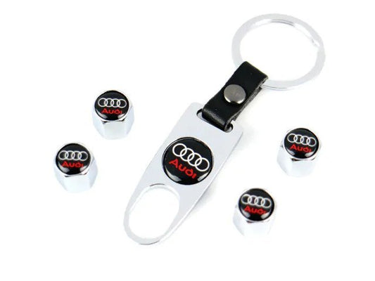 Audi logo ventilhattar med nyckelring Generic