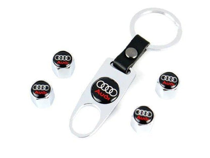 Audi logo ventilhattar med nyckelring Generic