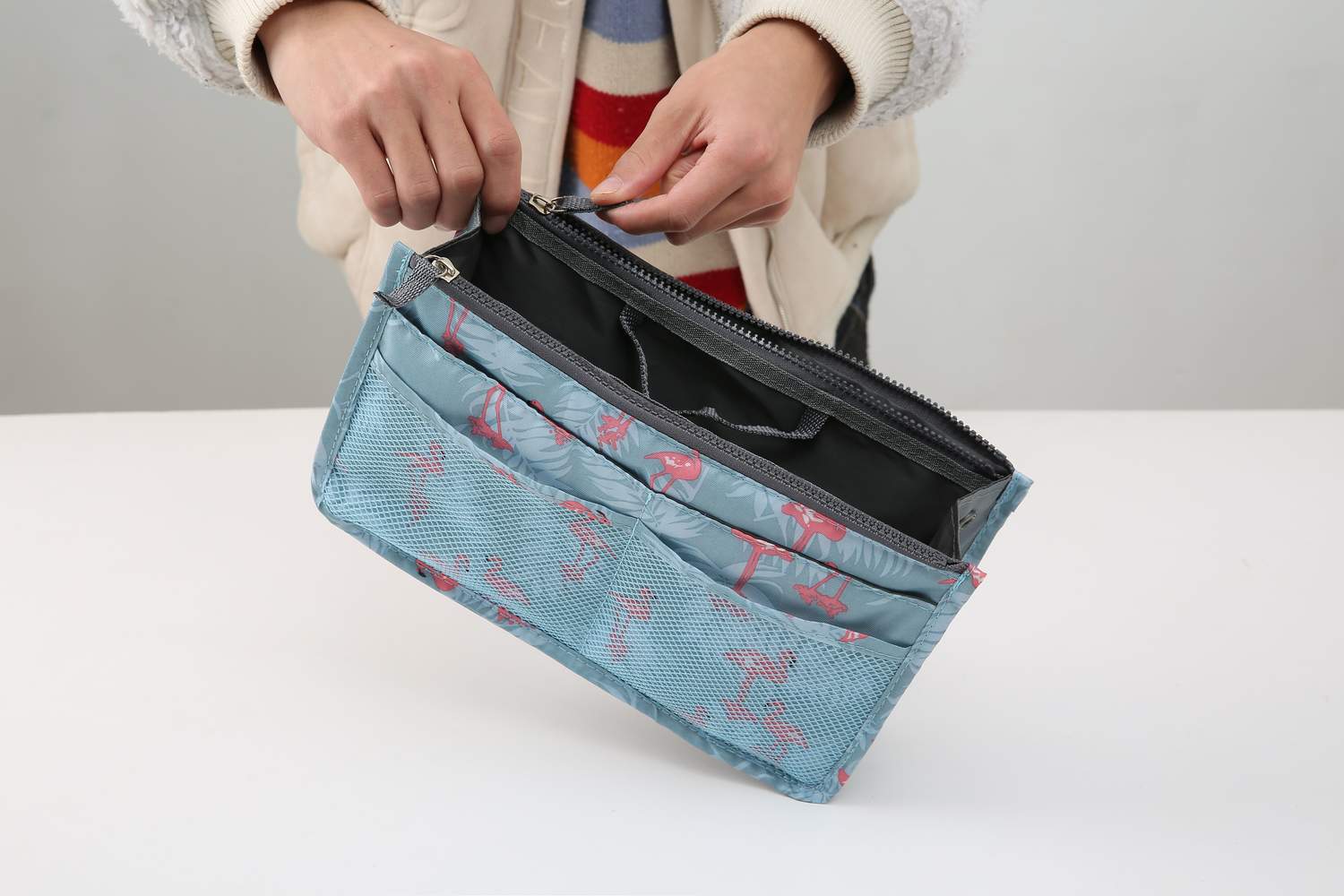 Bag in Bag Handväskinsats Väskinsats Flamingo Mörk Blå Generic