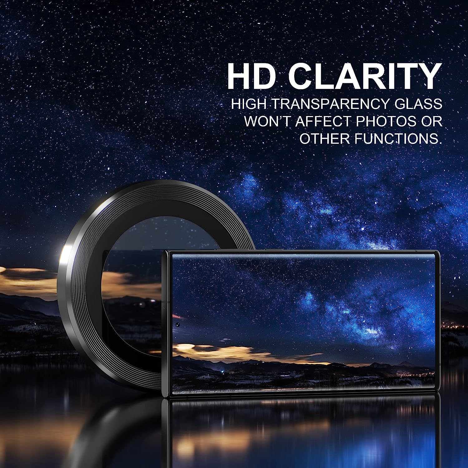Svart Samsung S23 Ultra Kamera Linsskydd Generic