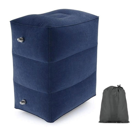 Blå Uppblåsbar fotpall för resan, kontor,  hem ... Generic