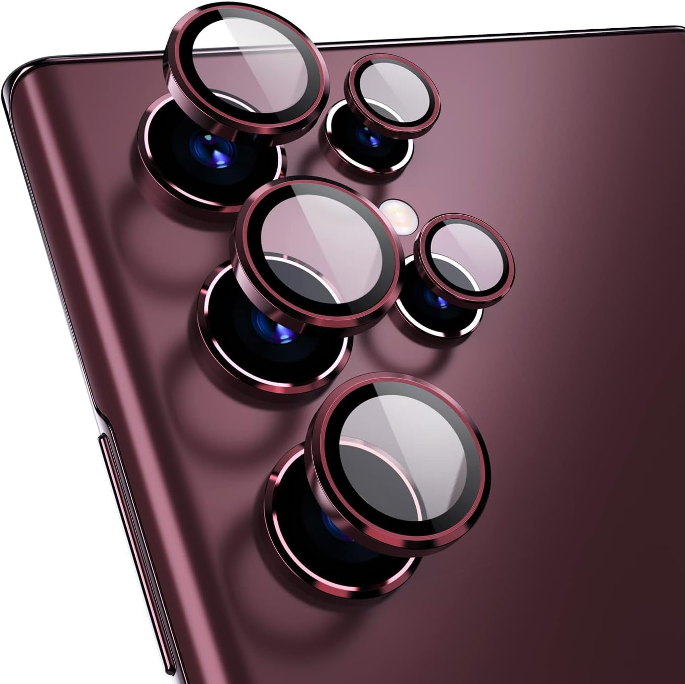 Burgundy Samsung S22 Ultra Kamera Linsskydd Generic