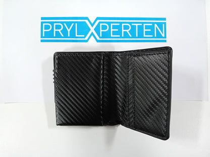 Carbon RFID - NFC Skydd Läder Plånbok Med Sedelfack Korthållare Generic