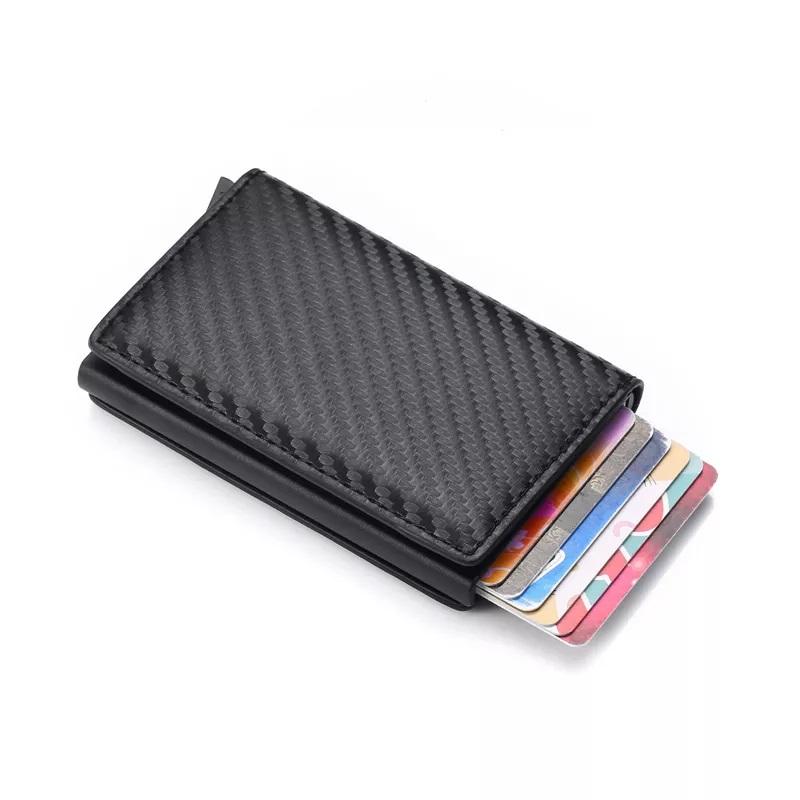 Carbon RFID - NFC Skydd Plånbok Korthållare 6st Kort Generic