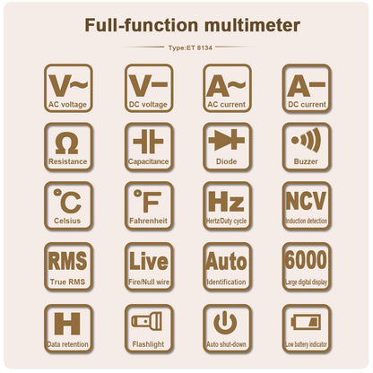 Digital multimeter med hela 4,7 tum LCD. Röd Generic