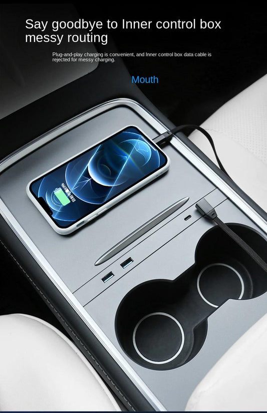 Dockningsstation för Tesla model 3/Y 2x USB - A 2X USB - C Generic