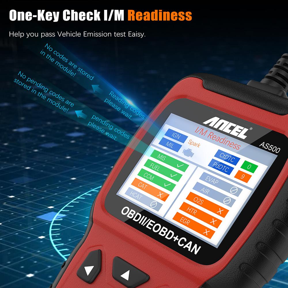 Felkodsläsare ANCEL AS500 OBD2 OBDII livstids fri uppdatering Generic