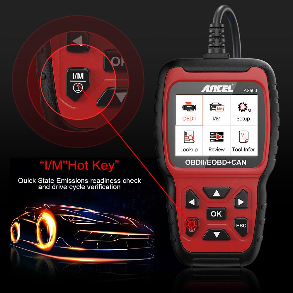 Felkodsläsare ANCEL AS500 OBD2 OBDII livstids fri uppdatering Generic
