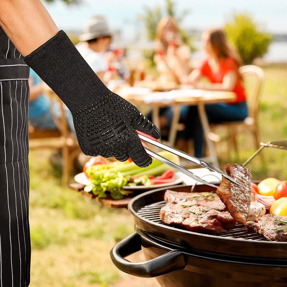 Grillhandskar värmetåliga upp till 800 °C ugnshandskar Generic
