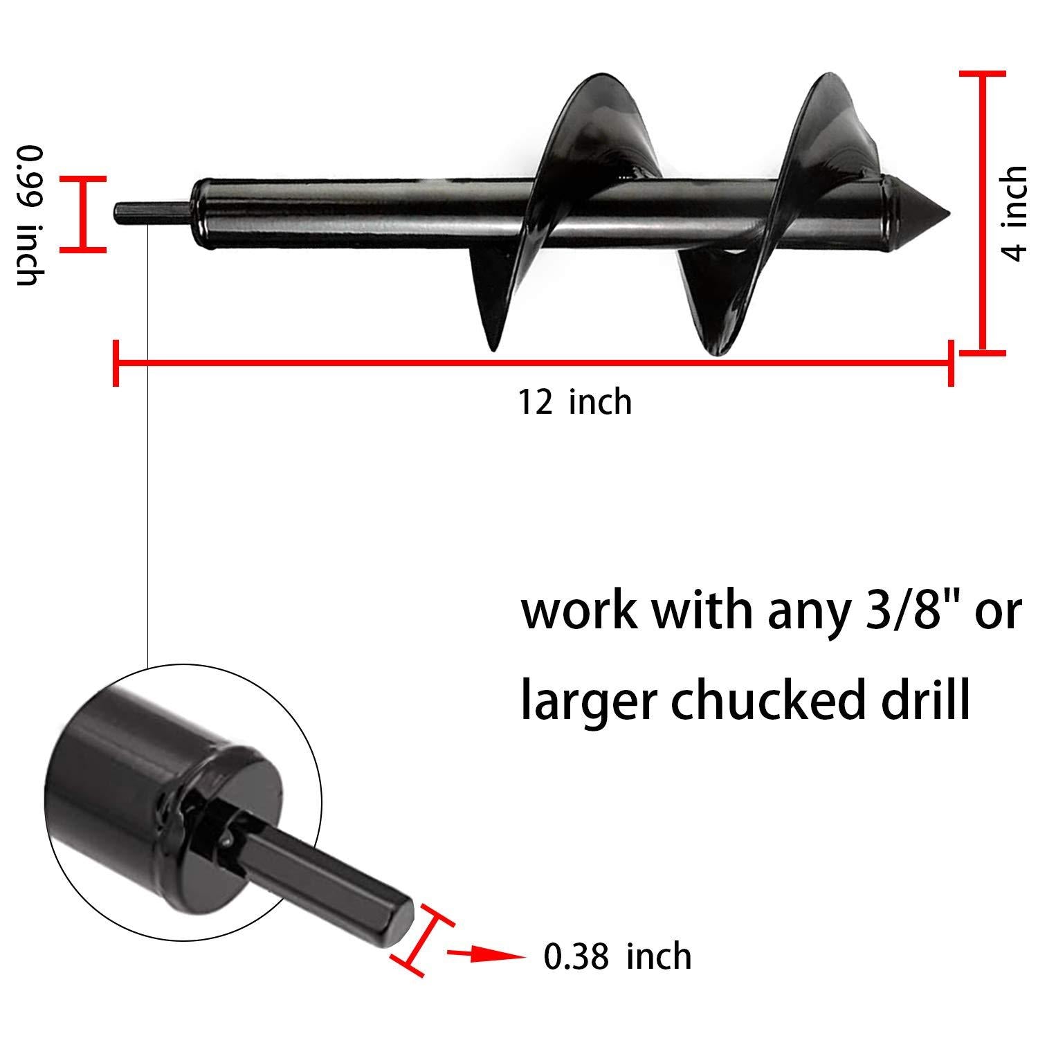 Jordborr Planteringsborr 30cm för borrmaskin Generic