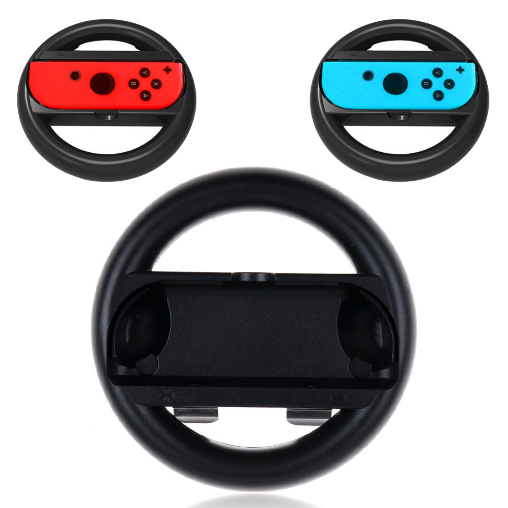 Svart Joy-Con Wheel 2st Kompatibel med Nintendo Switch Generic