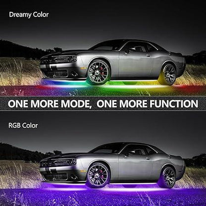 LED Slinga Under Car Kit Multicolor Fjärrkontroll Vattentät Generic
