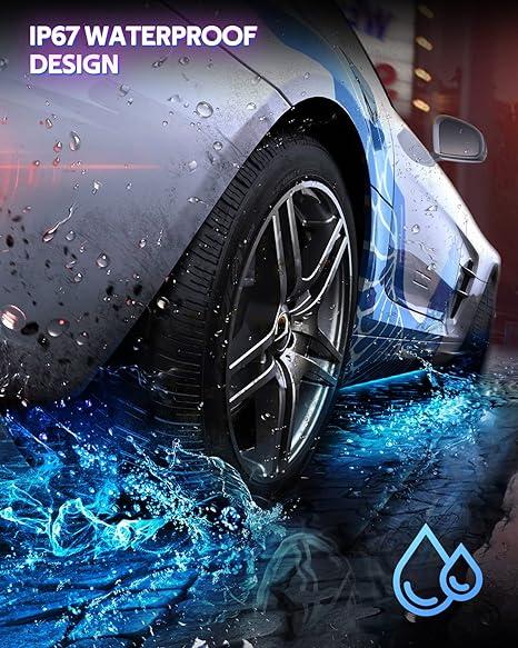 LED Slinga Under Car Kit Multicolor Fjärrkontroll Vattentät Generic