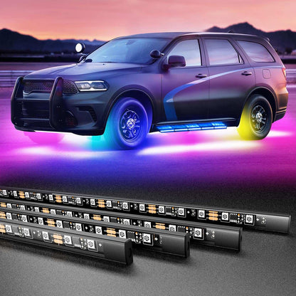 LED Slinga Under Car Kit Multicolor Fjärrkontroll Vattentät Generic