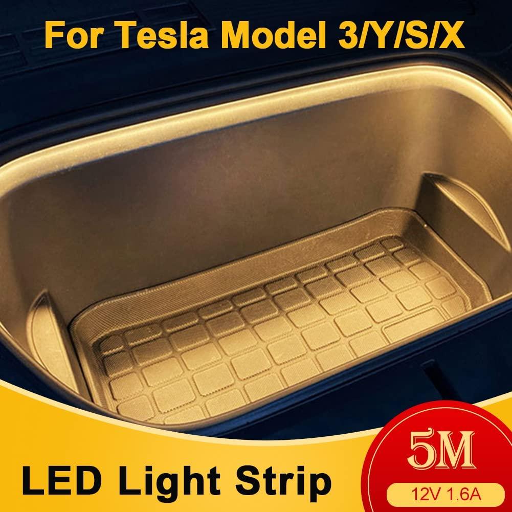LED slinga för fram bagagelucka för Tesla 3 Y S X varmvit Generic
