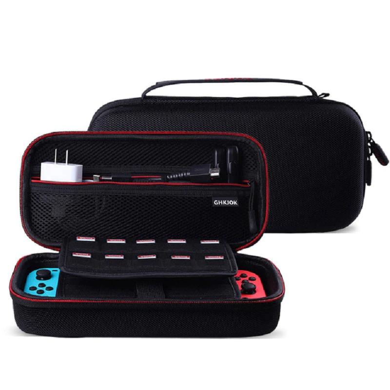 Stor Svart Hård Förvaringsväska, Fodral Kompatibel med Nintendo Switch Generic