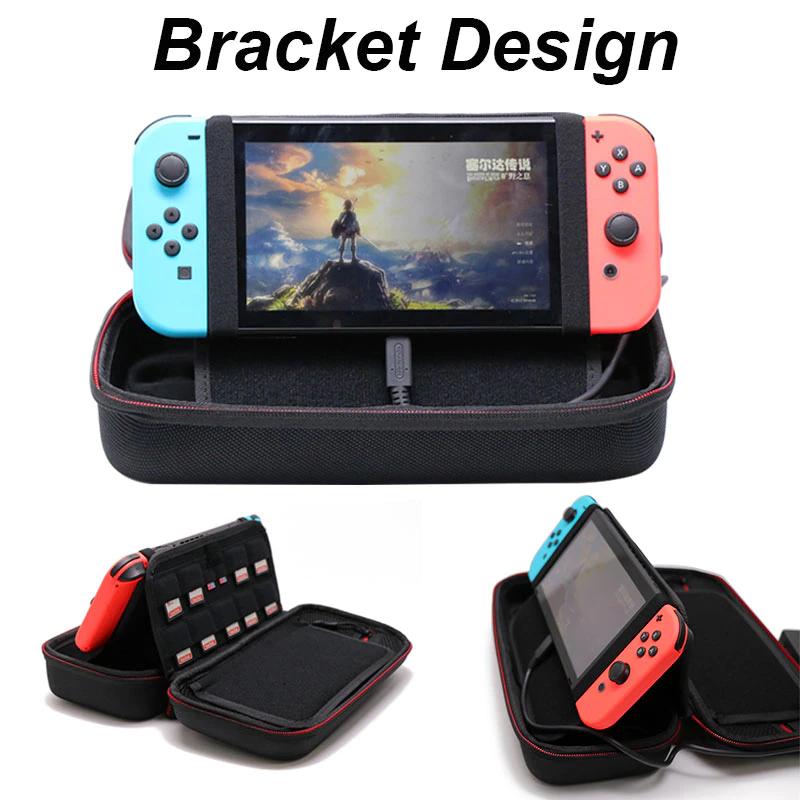 Stor Svart Hård Förvaringsväska, Fodral Kompatibel med Nintendo Switch Generic