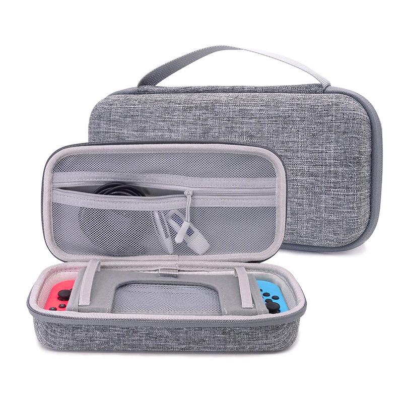 Stor Grå Hård Förvaringsväska, Fodral Kompatibel med Nintendo Switch Generic