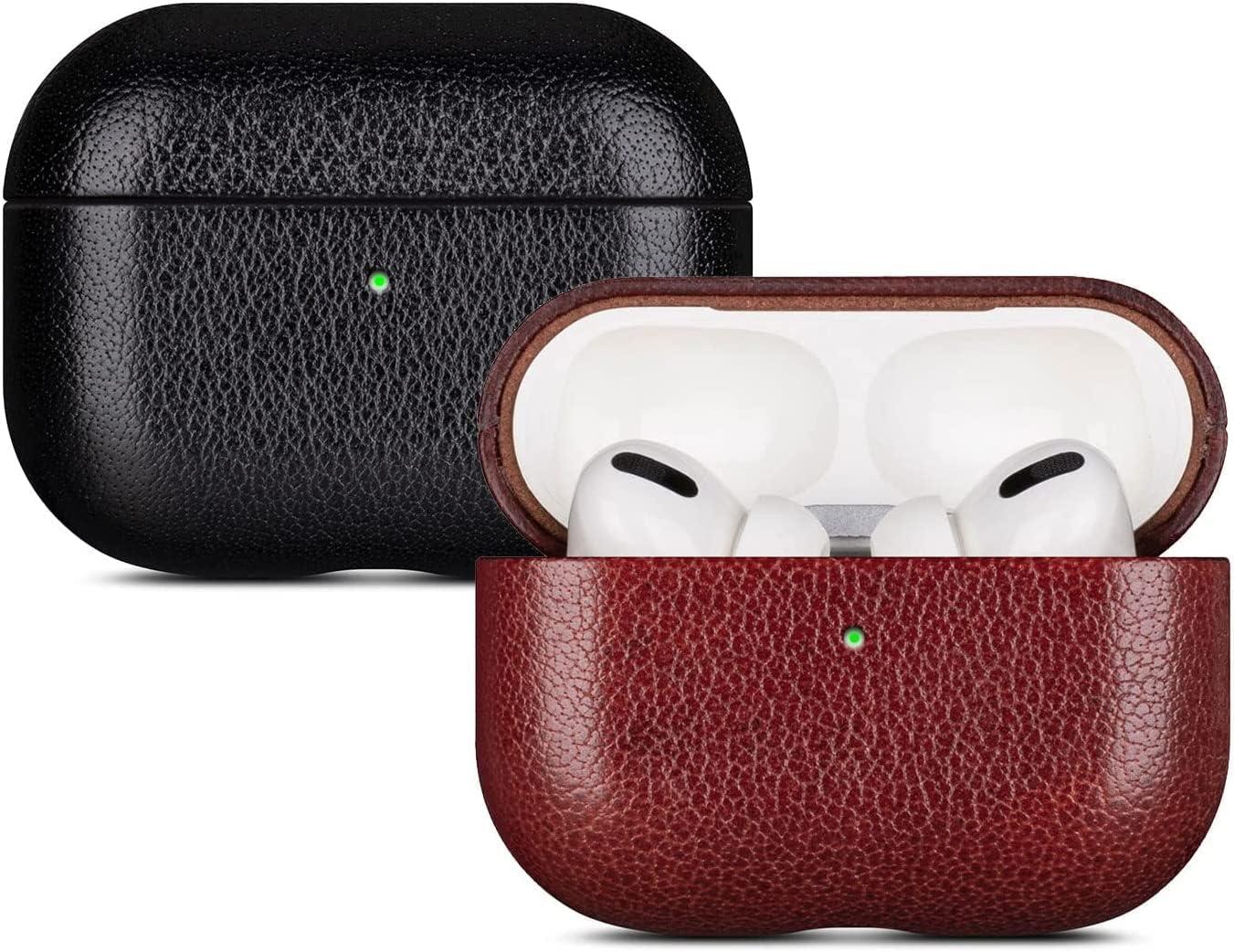 Läder Fodral för Apple Airpods Pro 2 - Mörkbrun Generic