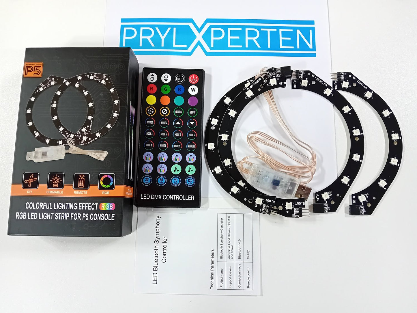 Led Ring Till Playstation 5 PS5 App styrt + Fjärrkontroll Generic