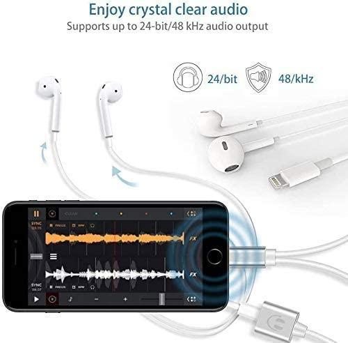 Lightning Adapter Audio & laddning Adapter 2 i 1 Generic