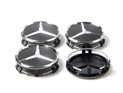 MB02 - 75MM 4-pack Centrumkåpor Mercedes Benz Generic