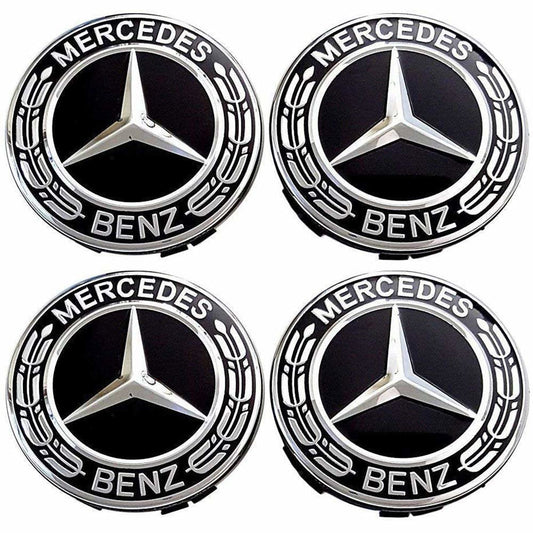 MB17 - 75MM 4-pack Centrumkåpor Mercedes Benz Generic