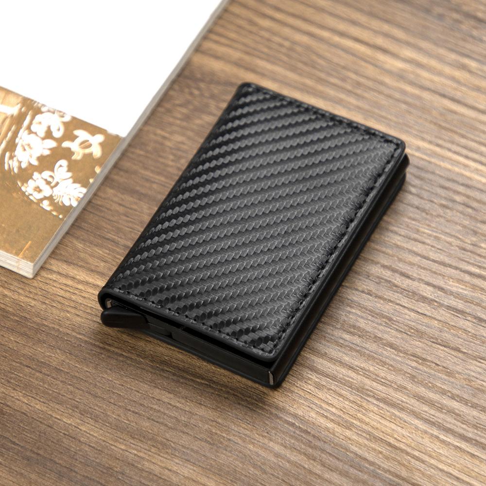 Plånbok med Airtag hållare Carbon RFID Korthållare 5st Kort Generic