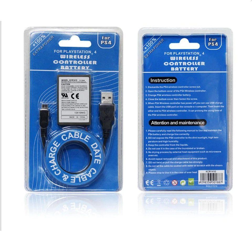 Ps4 handkontroll Dualshock 4  Batteri 2000mAh 2xbatteri tid Generic