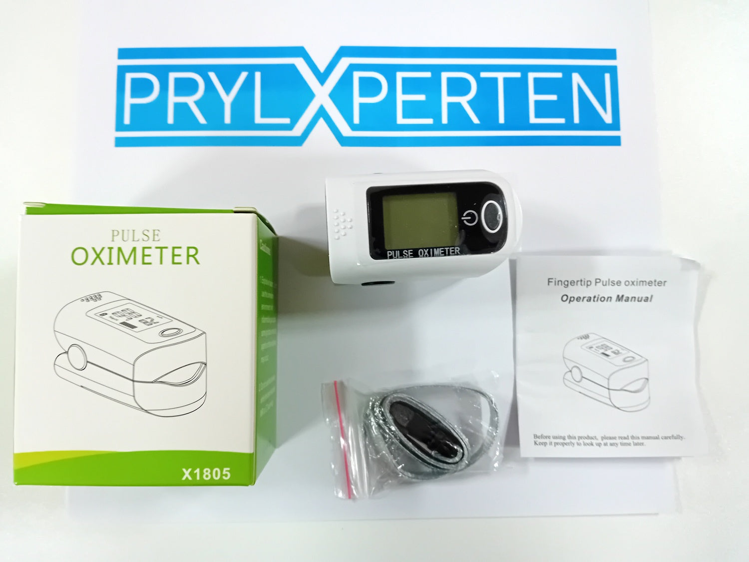 Pulsoximeter Syremätare Oximeter med stort tydlig display Generic