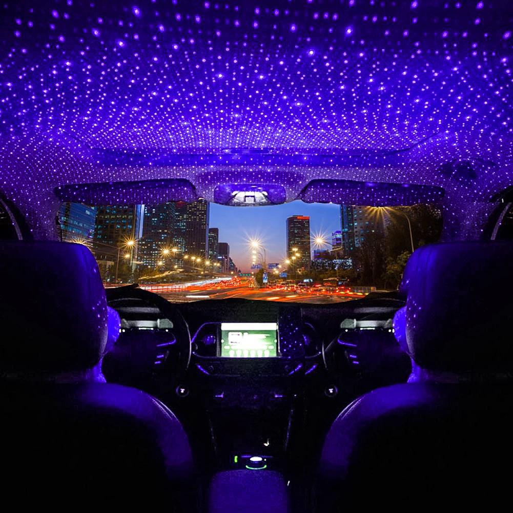 Lila USB driven stjärnljus till bilen, hemmet, sovrummet... Generic