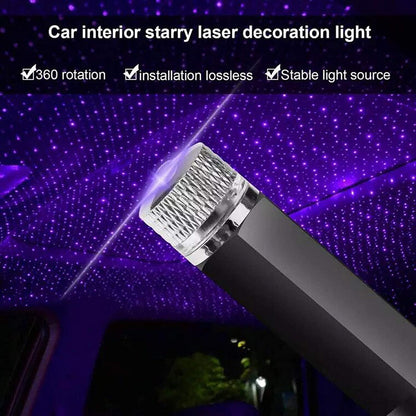 Lila USB driven stjärnljus till bilen, hemmet, sovrummet... Generic