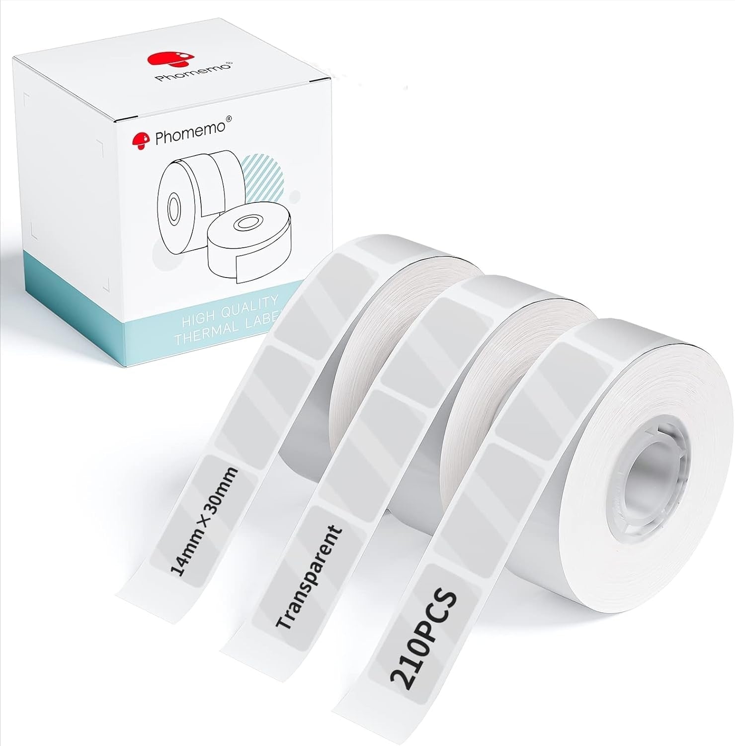 Phomemo Q30 Etikettmaskin Mini Skrivare Bluetooth Med 9 Etikettrullar Generic