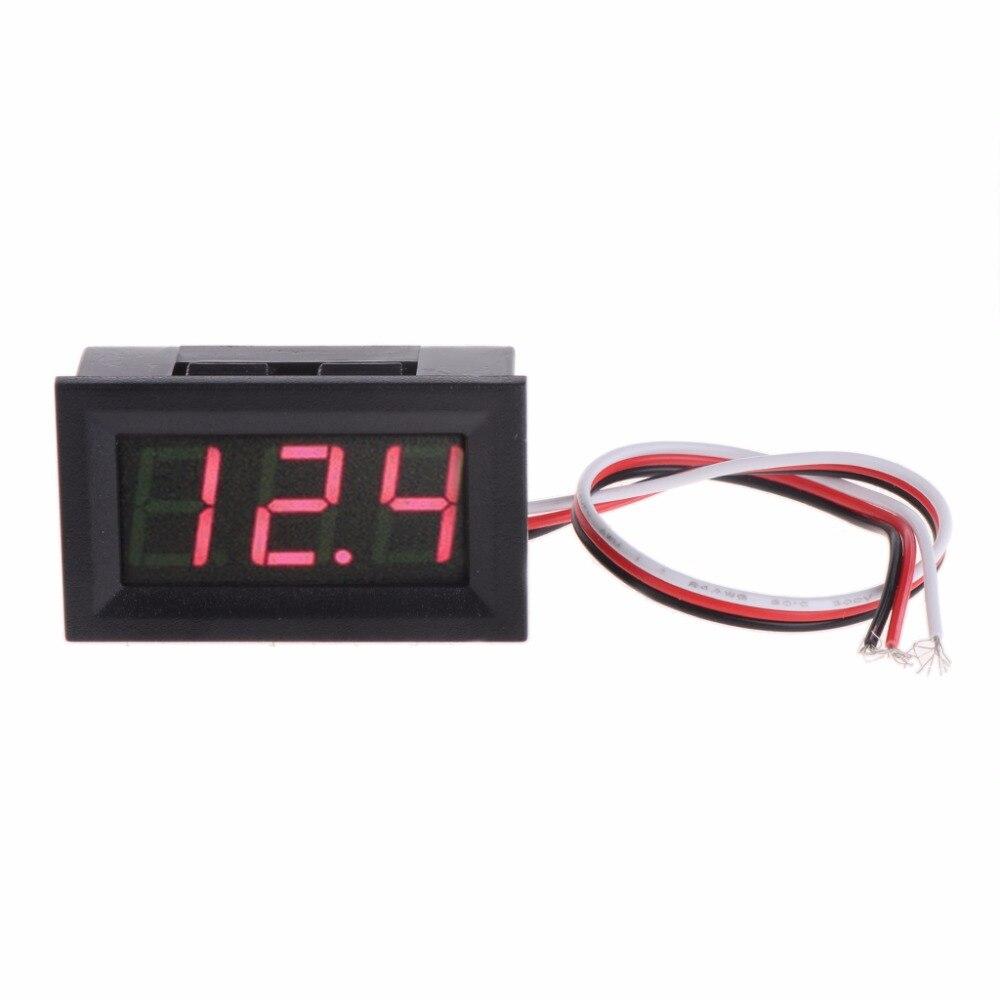 Röd Digital Voltmätare 3.3-30V Generic