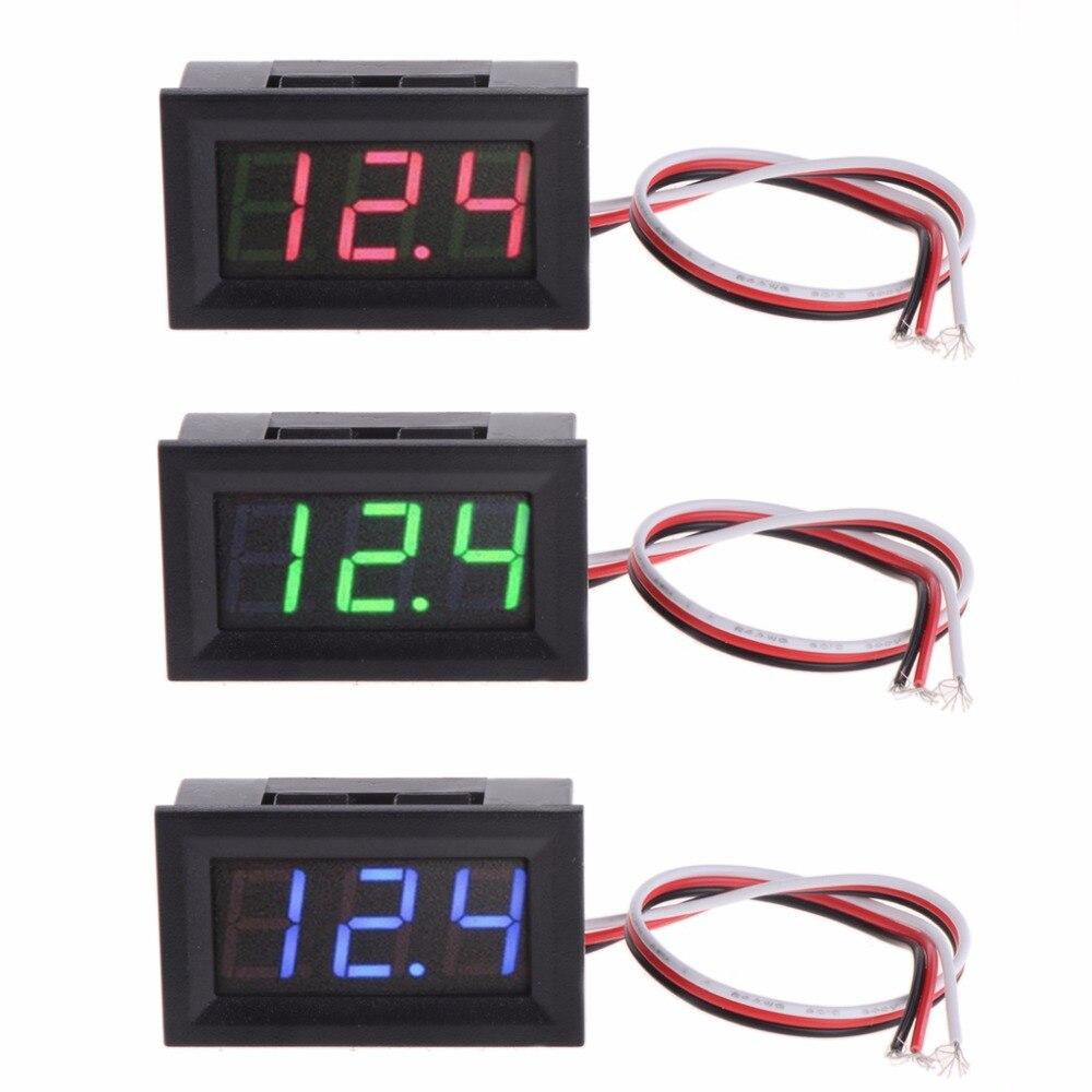 Röd Digital Voltmätare 3.3-30V Generic