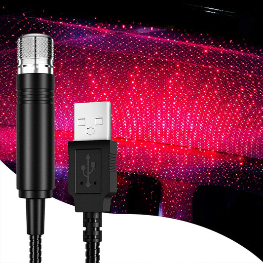 Röd USB driven stjärnljus till bilen, hemmet, sovrummet... Generic