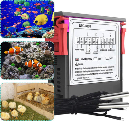 STC-3008 220V Temperaturregulator, PID-regulator Generic