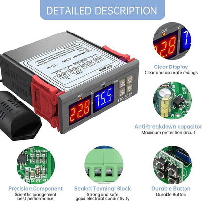 STC - 3028 temperatur & fuktighetsregulator , PID-regulator 220V Generic