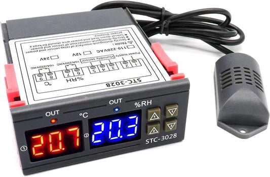 STC - 3028 temperatur & fuktighetsregulator , PID-regulator 12V Generic