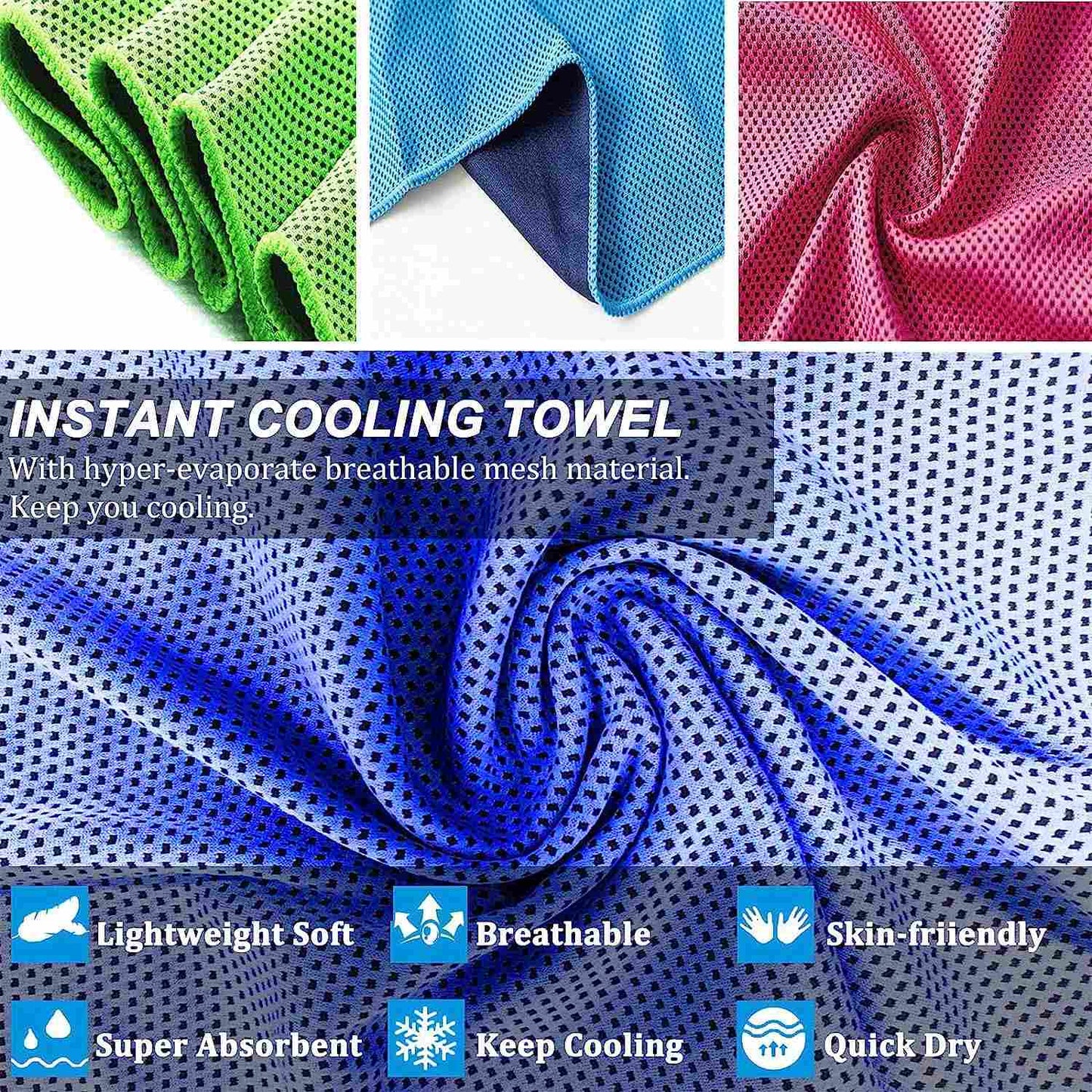 Snabbtorkande träningshandduk Kylande Ultraabsorberande Handduk Mjuk Microfiber Generic