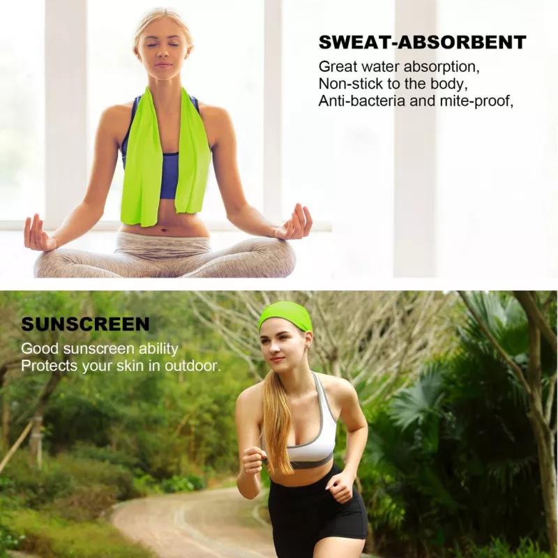 Snabbtorkande träningshandduk Kylande Ultraabsorberande Handduk Mjuk Microfiber Generic