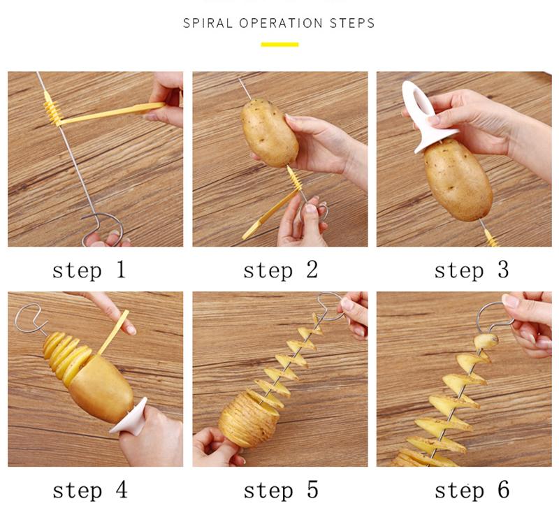 Spiral Potatis chips verktyg, Gör Spiraler av Potatis Generic