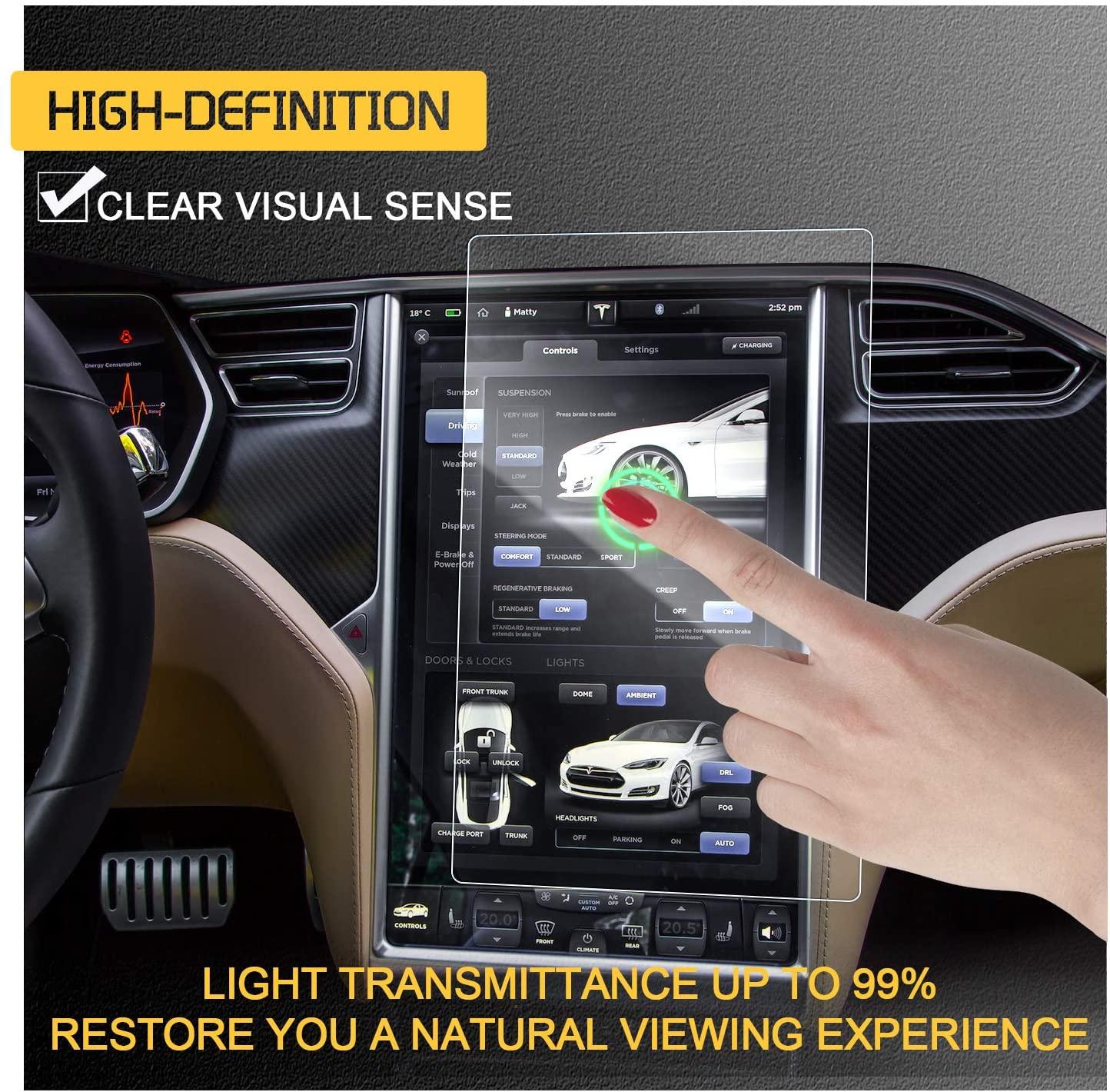 Härdat glas skärmskydd kompatibel med Tesla Modell X / S Generic