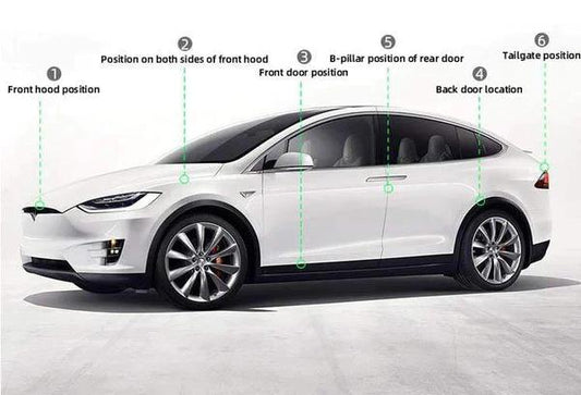Tesla Model X Dörrtätningssats Gummilister 6-pack Generic
