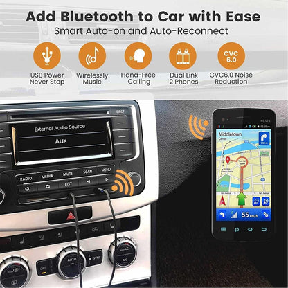 Trådlös USB Bluetooth 5.0 Ljudmottagare 3.5mm AUX Generic