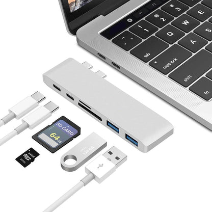 USB C Hub Thunderbolt 6 i 1 med 2x USB C Hanar Generic