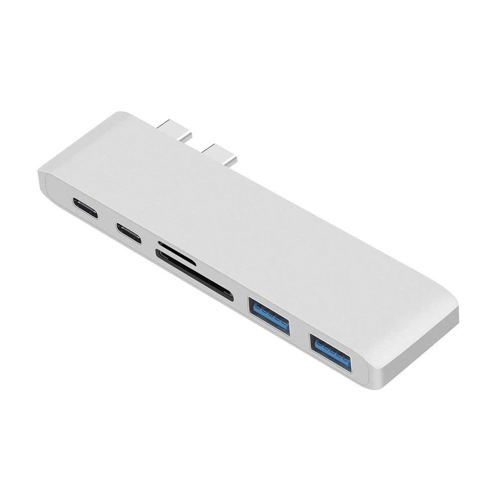 USB C Hub Thunderbolt 6 i 1 med 2x USB C Hanar Generic