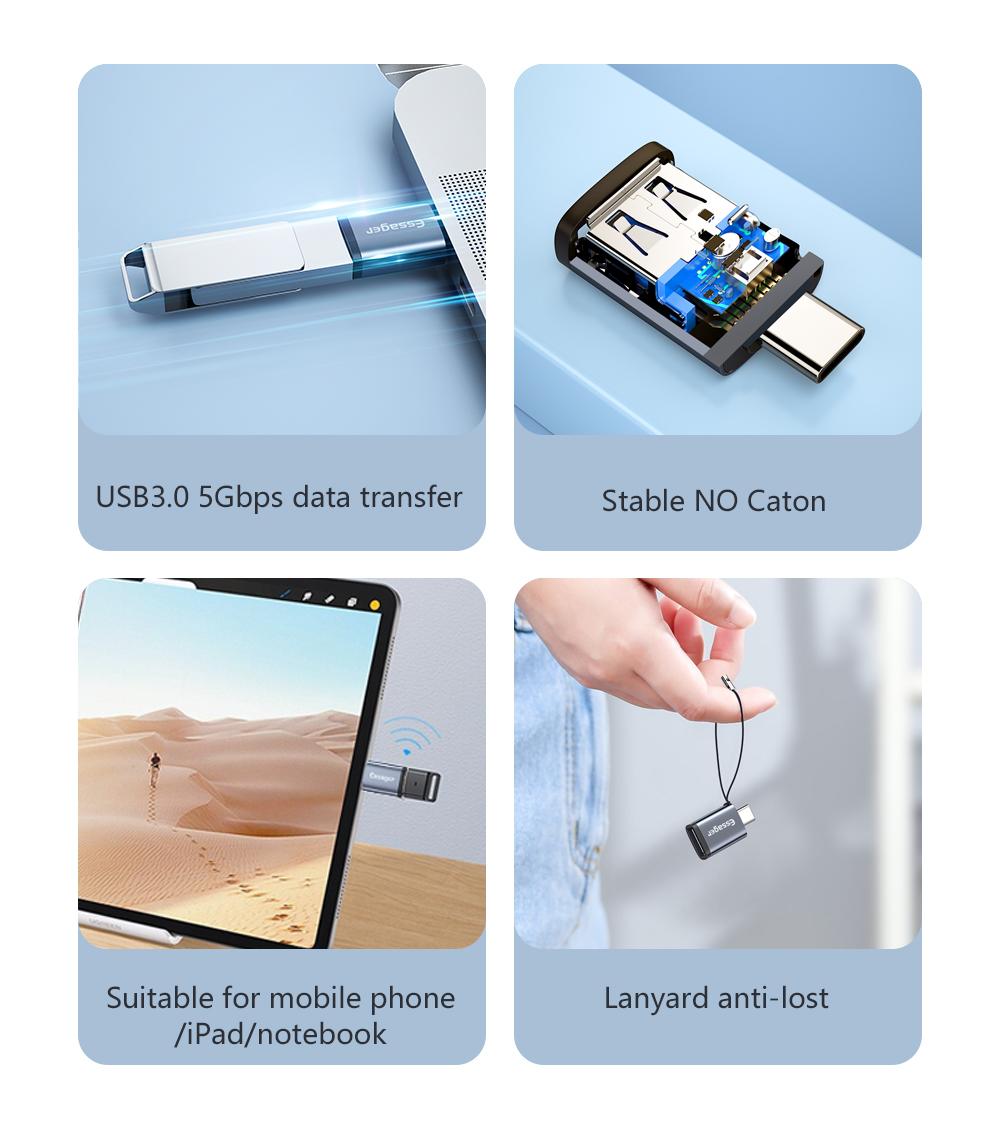 USB Hane till USB-C Hona dataöverföring med hög hastighet, USB A till USB C Generic
