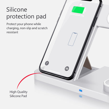 Vit 4 - 1 Laddningsstation För iPhone, Apple Watch, AirPods, Apple Pencil 1/2 Generic