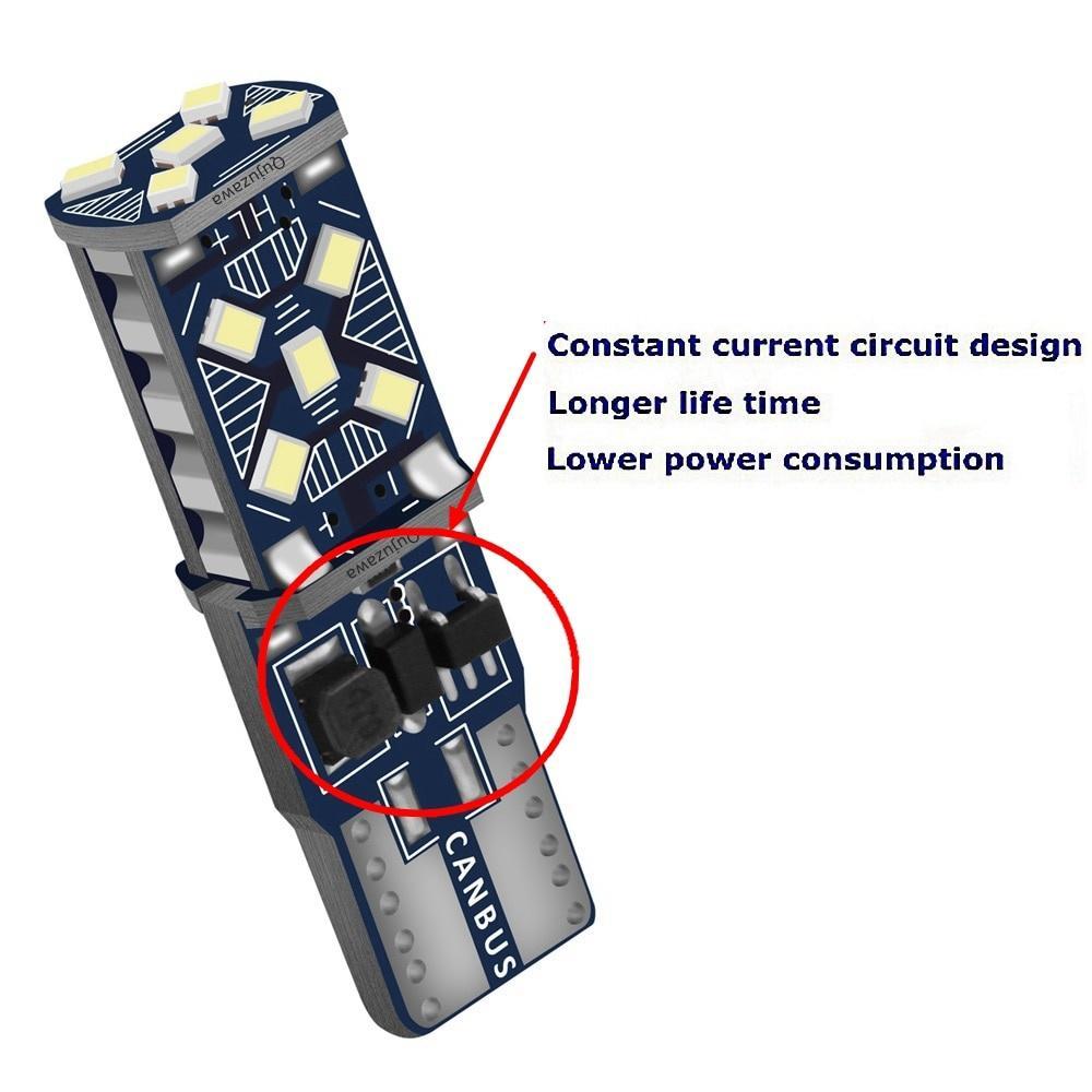 Vit Cambus 2X T10 W5W 15st smd WY5W 168 501 2825 12V-24V Generic